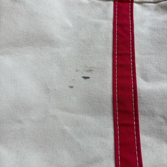 🎈Vintage LL Bean Red and White Canvas Boat and Tote Bag​​​ - Picture 6 of 9